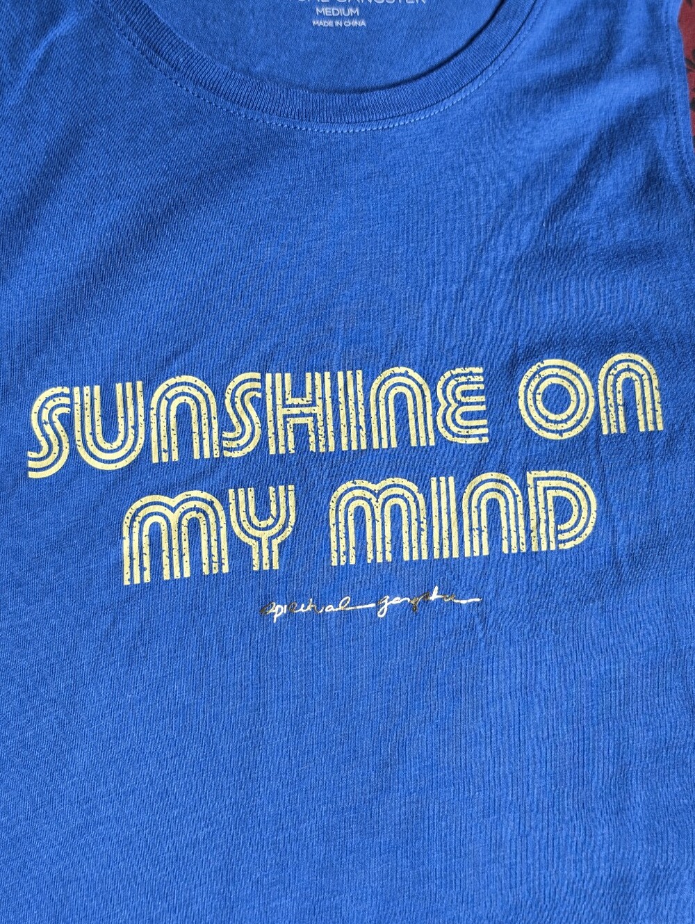 Spiritual Gangster Sunshine on My Mind Muscle Tank Size M blue - Picture 2 of 4